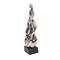 27&#x22; Silver Ceramic Modern Abstract Sculpture